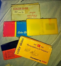 Boxes of slides