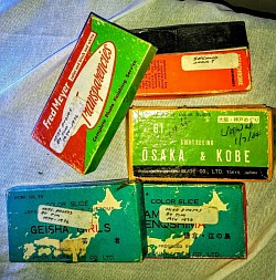 Boxes of slides